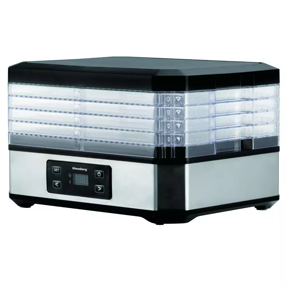 Uscător de fructe Klausberg 7569, 350 W, LED, 220-240 V, Argintiu/Negru