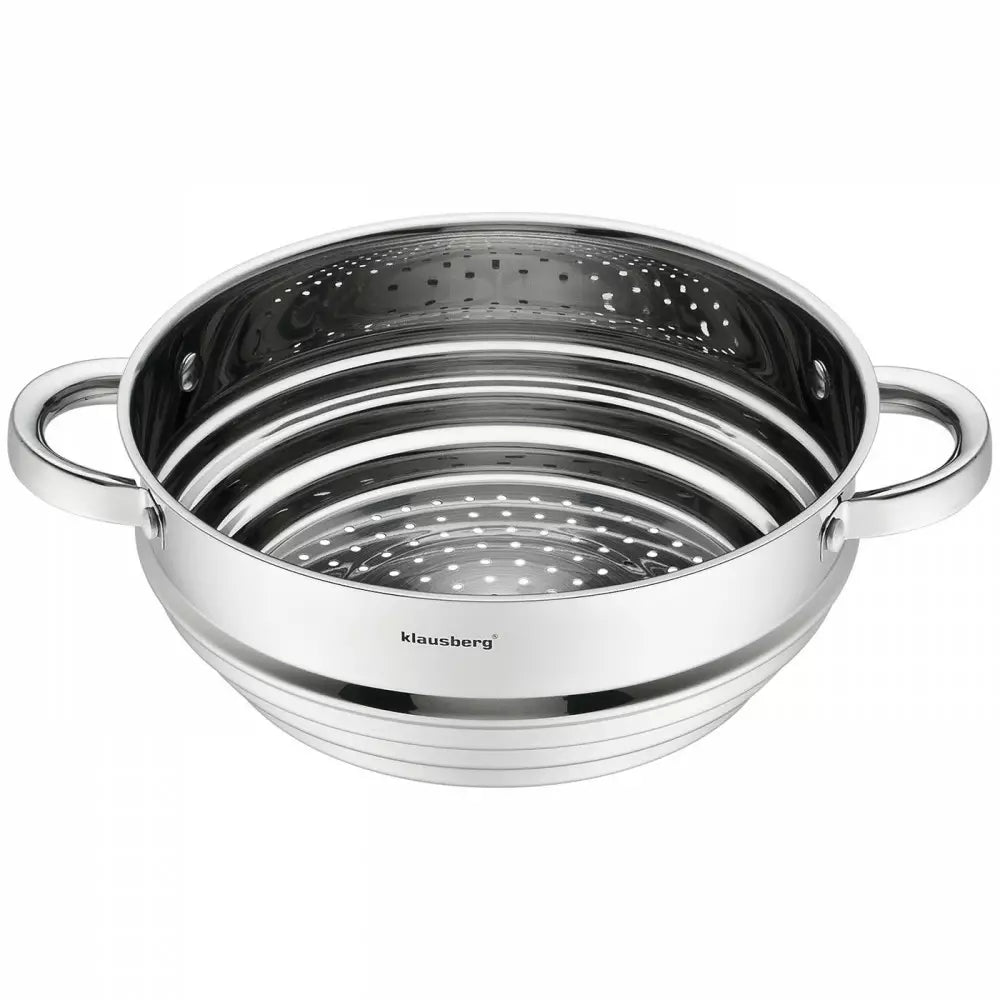 Aparat de gătit la abur Klausberg 7587, Pentru vase de 20-22-24 cm, Oțel inoxidabil