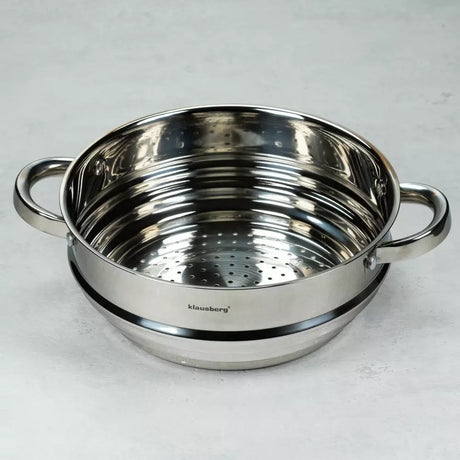 Aparat de gătit la abur Klausberg 7587, Pentru vase de 20-22-24 cm, Oțel inoxidabil