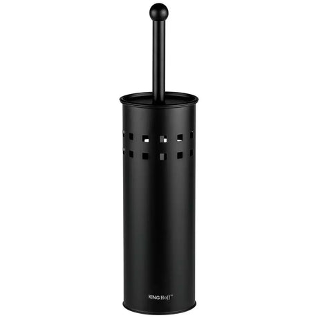 Perie de toaletă KingHoff 1812, 39,5 cm, oțel negru