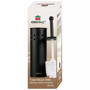 Perie de toaletă KingHoff 1812, 39,5 cm, oțel negru