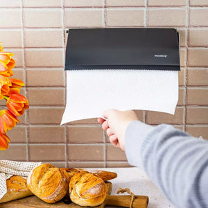 Suport pentru prosoape de hârtie de bucătărie Klausberg 7714, Inox, Negru