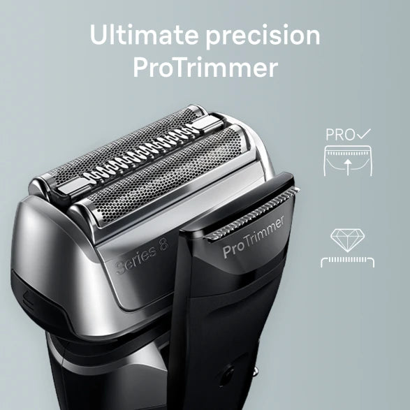 Aparat de ras BRAUN Seria 8 8560CC, Wet &amp; Dry, Autonomie 60 min., 4 elemente de tăiere, Negru