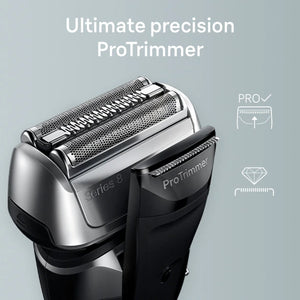 Aparat de ras BRAUN Seria 8 8560CC, Wet &amp; Dry, Autonomie 60 min., 4 elemente de tăiere, Negru