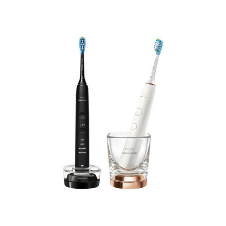 Set de 2 perii electrice Philips Sonicare DiamondClean 9000 HX9914/57, BrushSync, 4 moduri, 3 niveluri