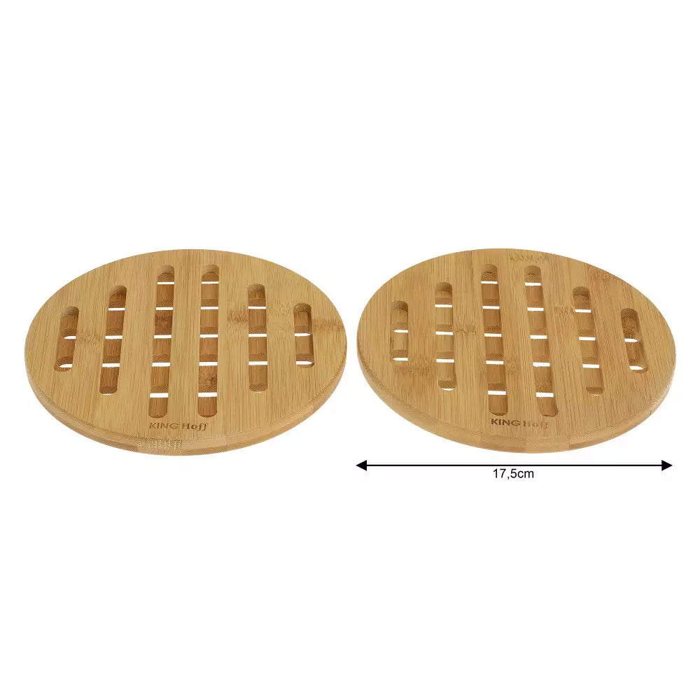 Set suporturi pentru vase KingHoff 1215, bambus