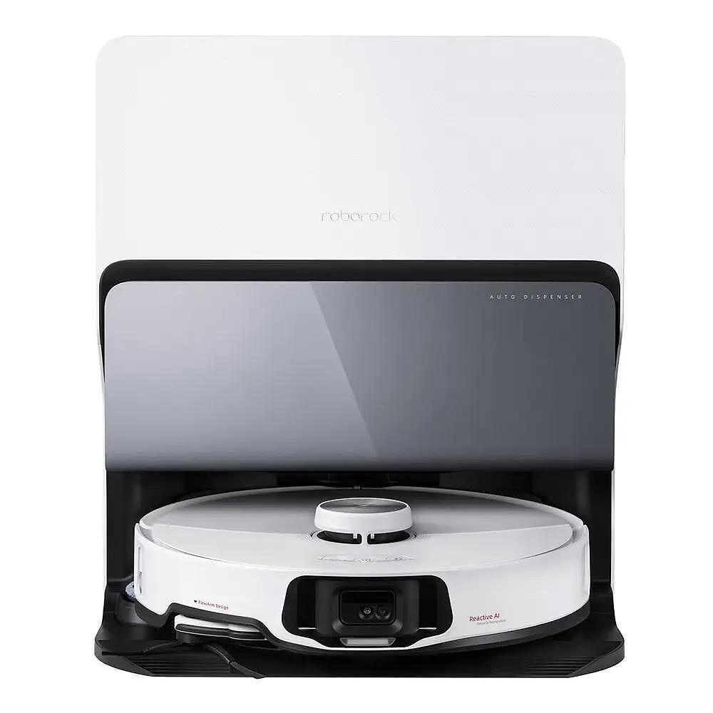 Aspirator robot Roborock S8 MaxV Ultra S8MVU02-00, Mop, Cartografiere 3D, 5200 mAh, 10.000 Pa, Recipient praf 270 ml, 60 W, Autonomie 180 minute, Alb