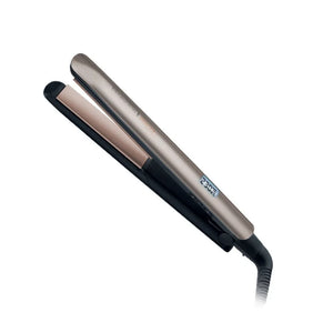 Placă de îndreptat părul Remington S8540 Keratin Protect, plăci ceramice, 9 setări de temperatură, 150°C - 230°C, afișaj LCD, bronz/negru