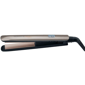 Placă de îndreptat părul Remington S8540 Keratin Protect, plăci ceramice, 9 setări de temperatură, 150°C - 230°C, afișaj LCD, bronz/negru