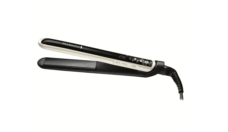 Placă de îndreptat părul Remington S9500, temperatură 235 grade, LCD, blocare ușoară, negru/gri