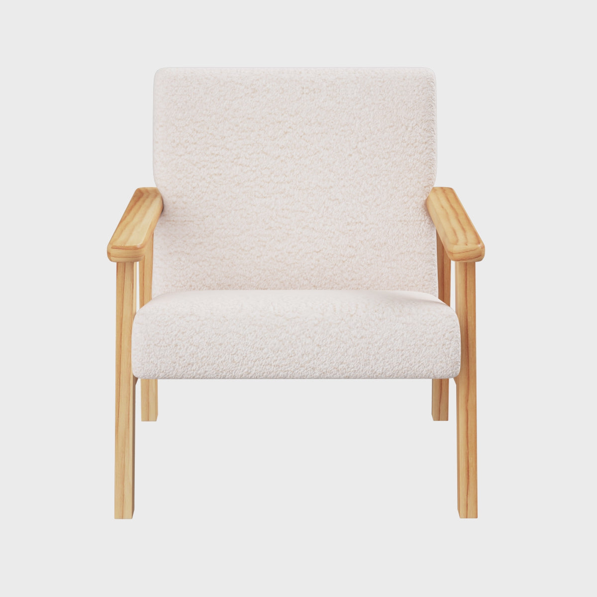 Scaun pentru copii Atmosphera Basile, Boucle, Alb