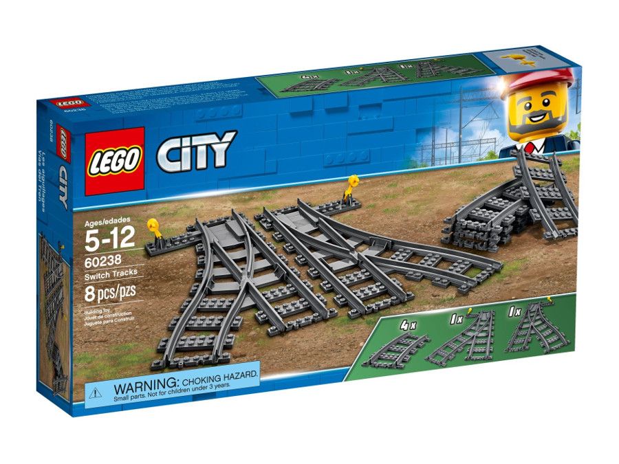 LEGO® City - Șine și comutatoare 60238, 8 piese