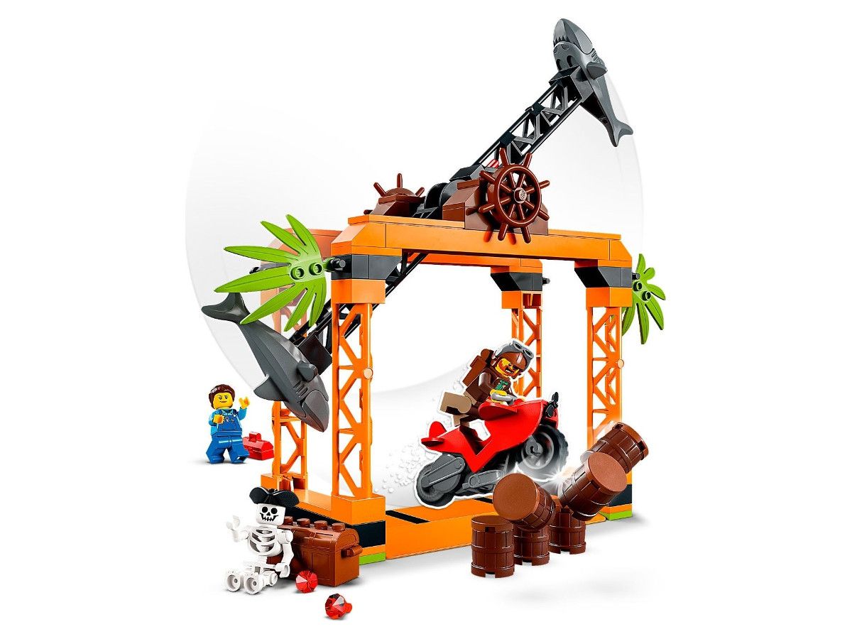 LEGO® City - Provocarea Cascadelor cu Rechinii 60342, 122 de piese