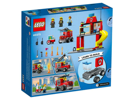 LEGO® City - Stație de pompieri și mașină de pompieri 60375, 153 de piese