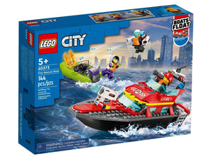 LEGO® City - Barcă de salvare a pompierilor 60373, 144 de piese