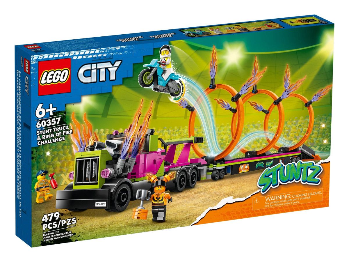 LEGO® City - Provocarea Camionului de Cascade și a Cercului de Pompieri 60357, 479 de piese