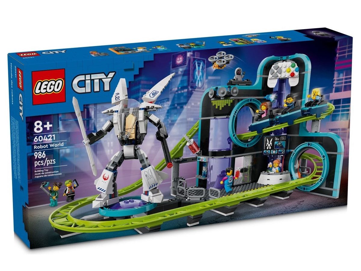 LEGO® City - Trenul parcului de distracții Robot World 60421, 986 de piese