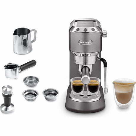 Aparat de cafea Delonghi Dedica Arte EC885.GY, 1 L, 1300 W, 15 bar, Metalic