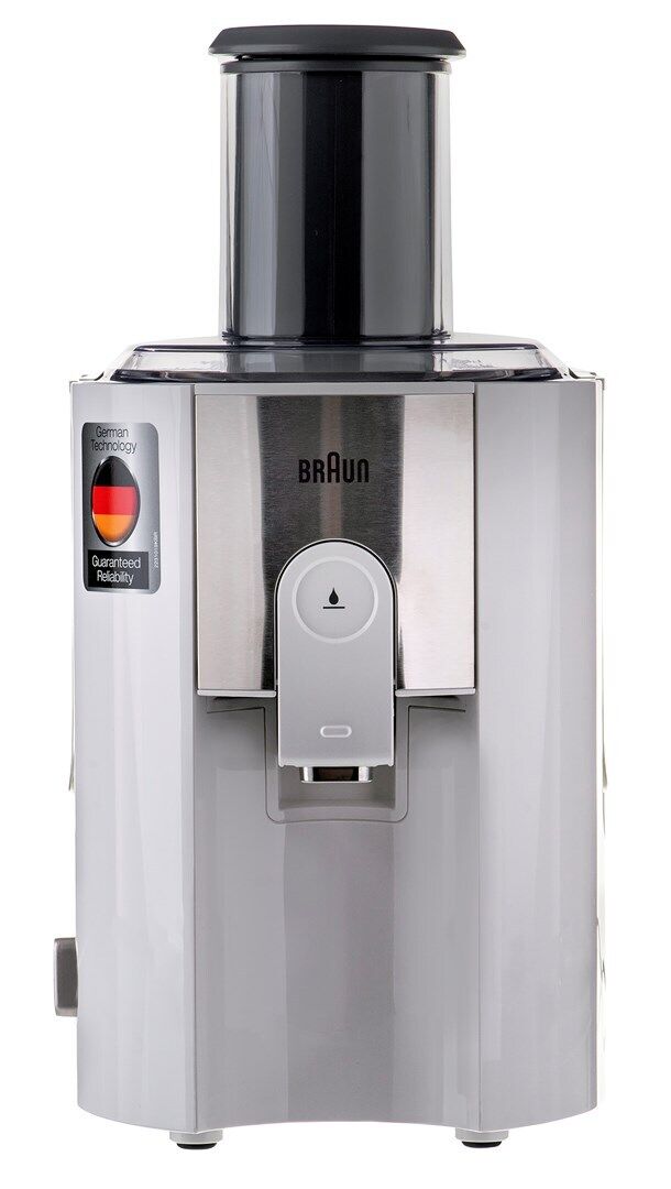 Storcător de fructe Braun J500WH, 900 W, Recipient suc 1,25 l, Recipient pulpă 2 l, 2 viteze, Alb