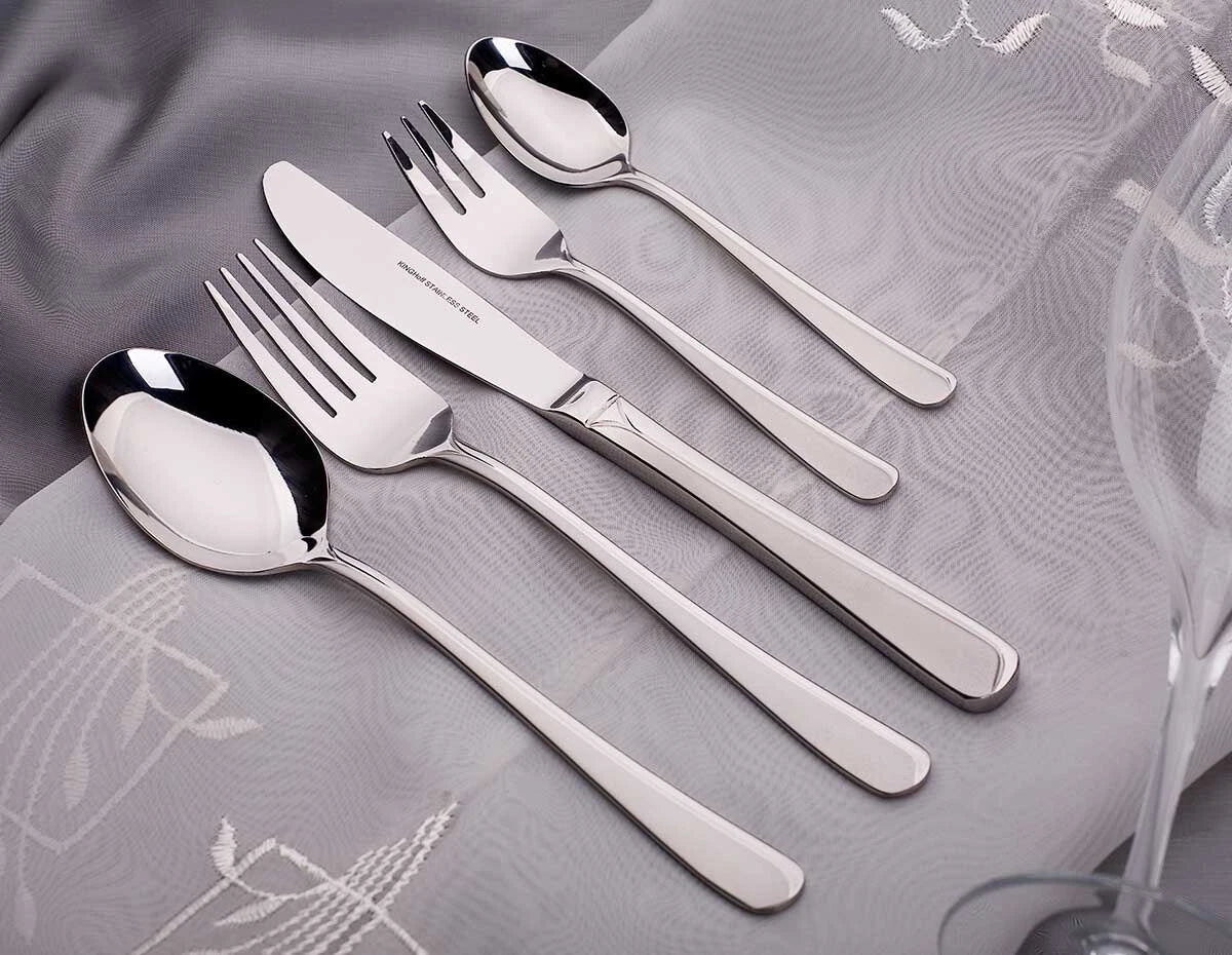 Set de tacâmuri și servire KingHoff, inox, 72 piese