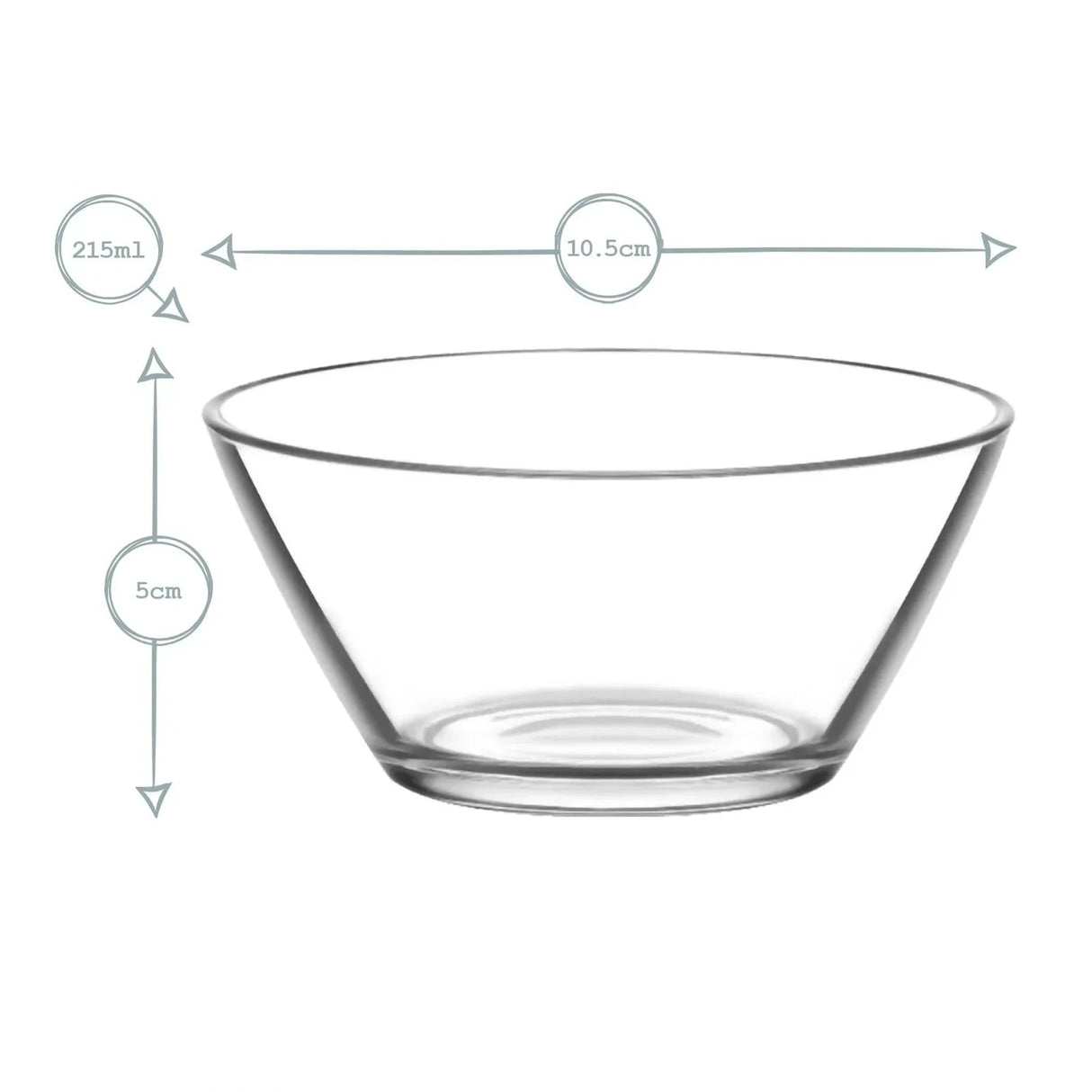 Set de boluri pentru desert LAV Vega, 215 ml, 6 buc.