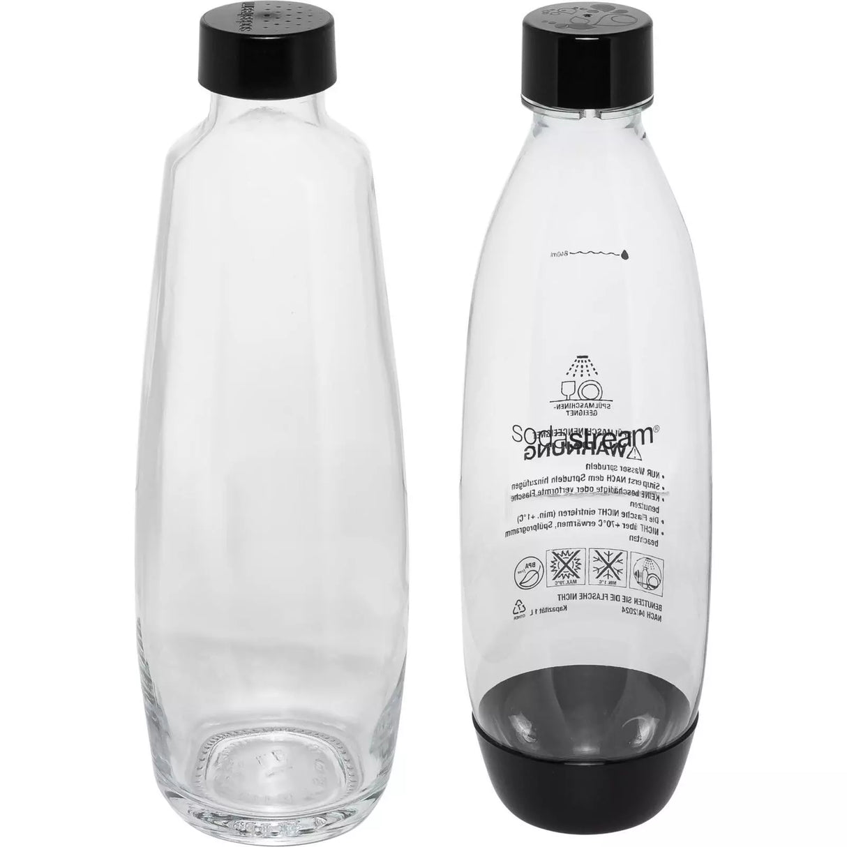 Aparat de făcut sifon SodaStream Duo Titan Standard, Oțel, fără butelie de CO₂, Negru