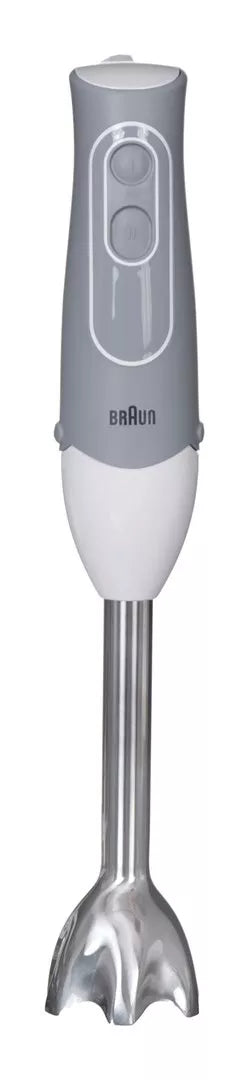 Blender Braun MultiQuick 525, 600 W, mixer de mână pentru omletă, 2 viteze + funcție Turbo, tel din oțel inoxidabil, dispozitiv de tocat, alb/gri