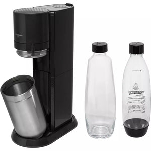 Aparat de făcut sifon SodaStream Duo Titan Standard, Oțel, fără butelie de CO₂, Negru