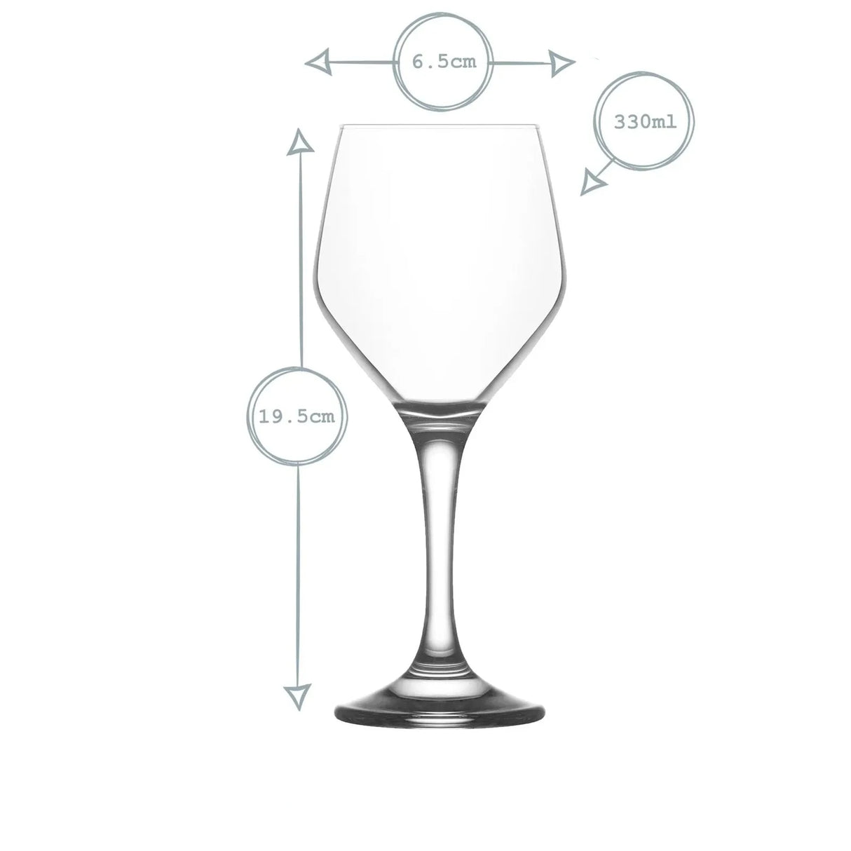 Set pahare de vin LAV Ella, 330 ml, 6 buc.