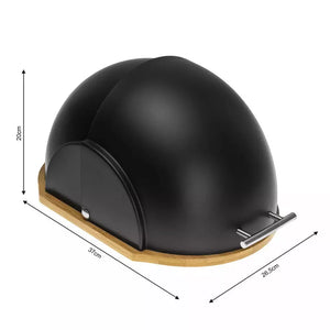 Cutie de pâine și tocătoare Klausberg 7286, bambus, negru