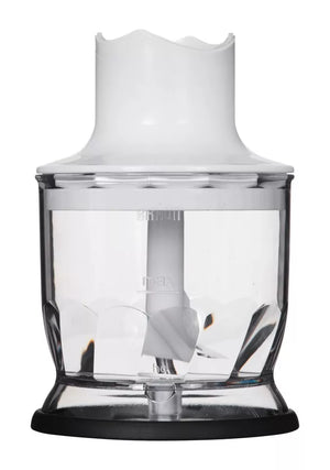 Blender Braun MultiQuick 525, 600 W, mixer de mână pentru omletă, 2 viteze + funcție Turbo, tel din oțel inoxidabil, dispozitiv de tocat, alb/gri