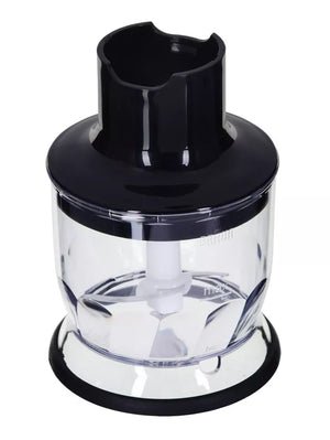 Blender Braun MultiQuick 7087X, 1000 W, Cană gradată 0,6 l, Robot de bucătărie 1,5 l, Tocător 0,35 l, Accesoriu pentru piure, Sârmă, Viteză variabilă, Negru