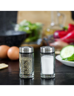 Set sare și piper KingHoff 1642, sticlă, 8,7x4,5x9,5cm