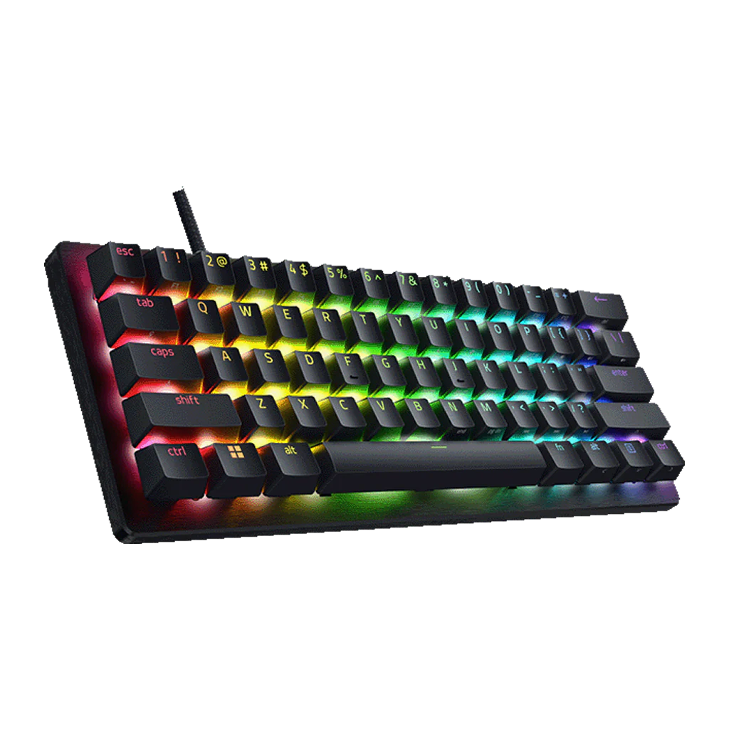 Tastatură de gaming Razer Huntsman Mini, switch-uri optice mov, neagră