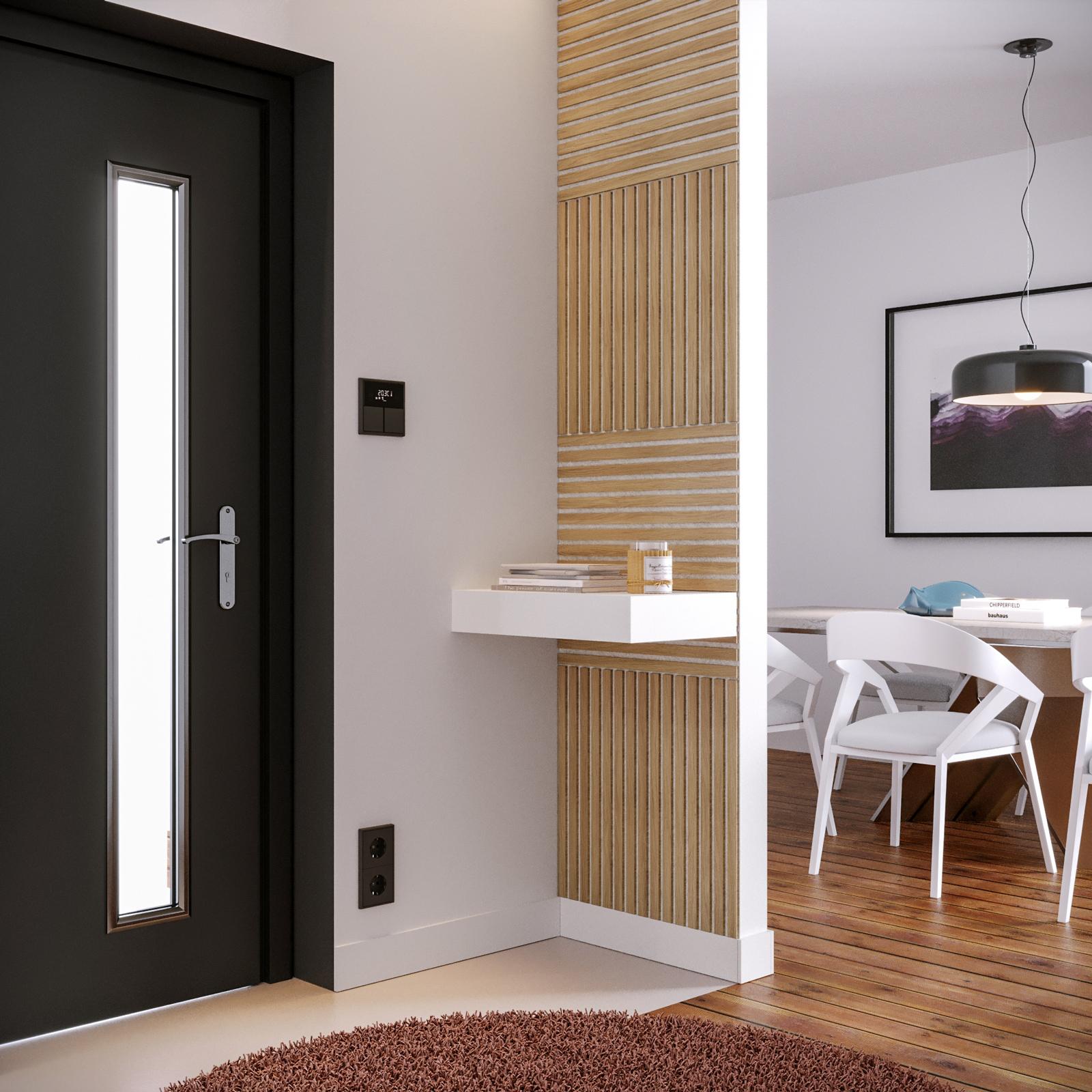 Panou decorativ acustic de perete Atmosphera Colva, MDF, 60x60 cm