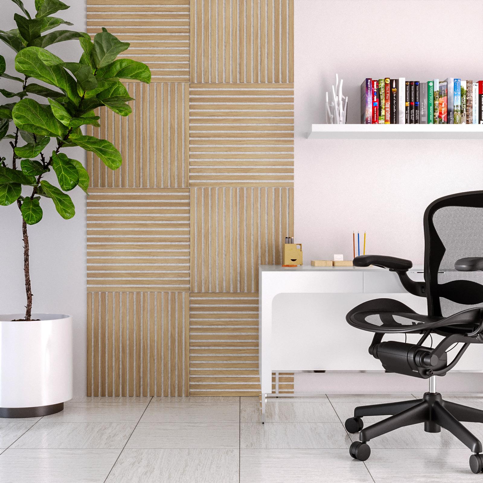 Panou decorativ acustic de perete Atmosphera Colva, MDF, 60x60 cm