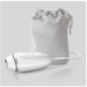 Fotoepilator Braun IPL Silk expert Mini PL1124 IPL, SensoAdapt, 300.000 de impulsuri, 3 niveluri de intensitate, Corp și față, aparat de ras Venus, geantă de călătorie, alb/gri