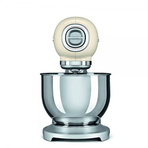 Mixer cu bol Smeg SMF02CREU, 800W, 4,8 l, Cremă/Argintiu