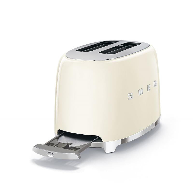 Prăjitor de pâine SMEG TSF01CREU, 950 W, 2 felii, 6 niveluri de prăjire, Cremă