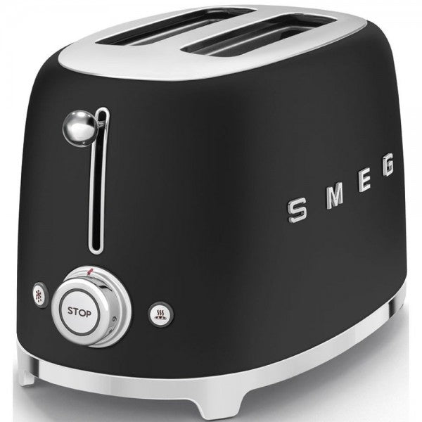 Prăjitor de pâine Smeg TSF01BLMEU, 950 W, 2 felii, Negru