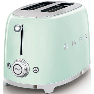 Prăjitor de pâine Smeg TSF01PGEU, 950 W, 2 felii, Verde pastel