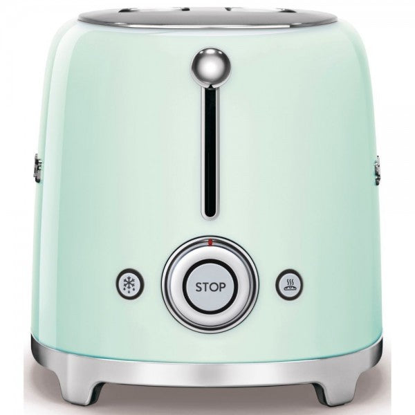 Prăjitor de pâine Smeg TSF01PGEU, 950 W, 2 felii, Verde pastel