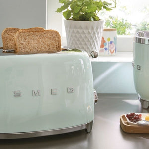 Prăjitor de pâine Smeg TSF01PGEU, 950 W, 2 felii, Verde pastel