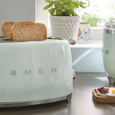 Prăjitor de pâine Smeg TSF01PGEU, 950 W, 2 felii, Verde pastel