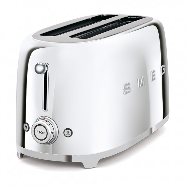 Prăjitor de pâine Smeg TSF02SSEU, 1500 W, 4 felii, Crom