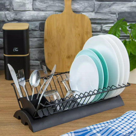 Uscător de vase KingHoff 1499, 41,5 x 25,5 x 11,5 cm, Negru