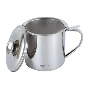 Oală pentru ulei KingHoff 1726, 1,2 l, strecurătoare, 12,5 x 11,5 cm, oțel inoxidabil
