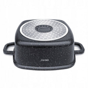 Cuptor și aragaz Kinghoff cu înveliș din marmură, inducție, negru