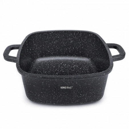 Cuptor și aragaz Kinghoff cu înveliș din marmură, inducție, negru