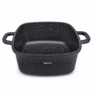 Cuptor și aragaz Kinghoff cu înveliș din marmură, inducție, negru